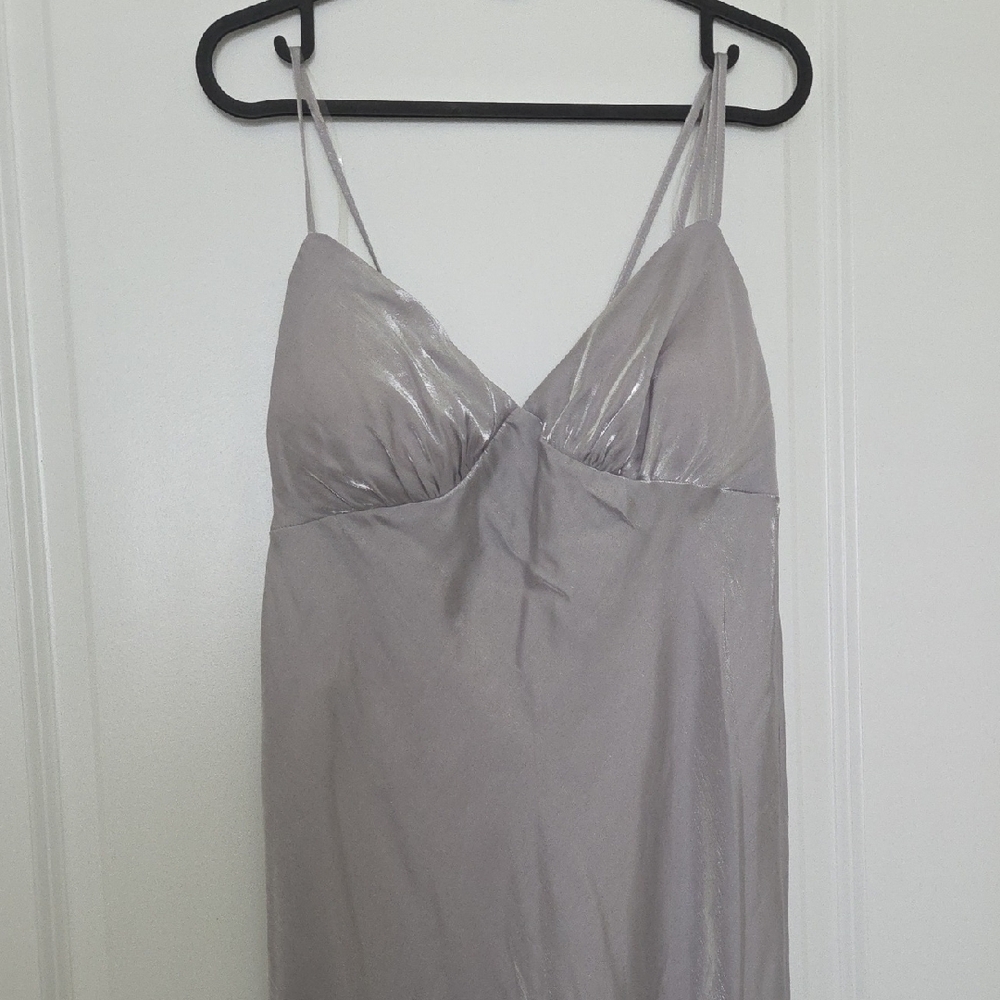 Wild Fable Silverish Gray Chemise Soft Fabric Sleek Design - Picture 3 of 13